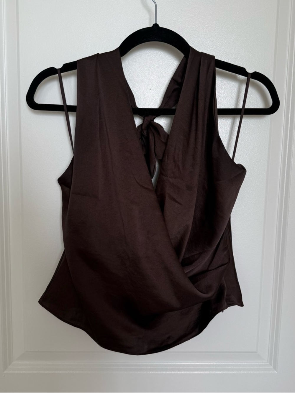 Aritzia - Wilfred Martini Satin Halter Blouse